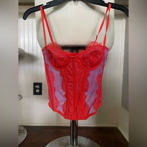 Urban Outfitters Orange and Purple corset top